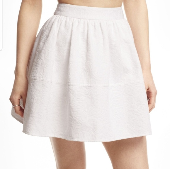 Express White Jacquard Skirt | Poshmark